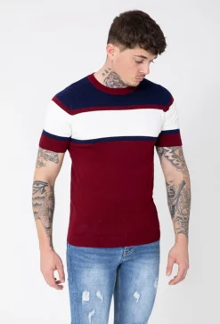 T-shirt maille tricolore