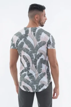 T-shirt manches courtes à motifs plumes