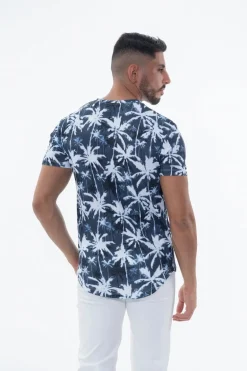 T-shirt manches courtes à motifs palmiers