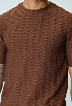 T-shirt manches courtes uni texturé