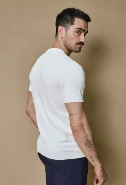T-shirt manches courtes uni en maille