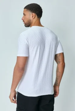 T-shirt manches courtes uni texturé