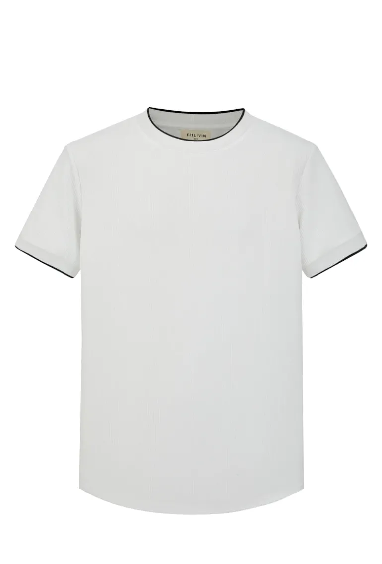 T-shirt minimaliste texturé