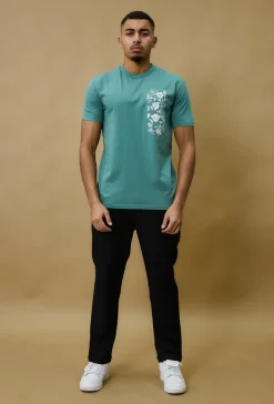T-shirt oversize à imprimé fleuri
