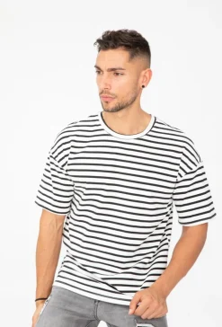 T-shirt oversize à rayure