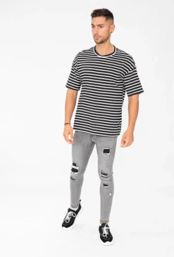 T-shirt oversize à rayure