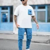 T-shirt oversize avec poches à rabat