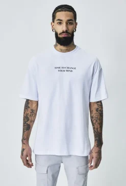 T-shirt oversize imprimé all or nothing