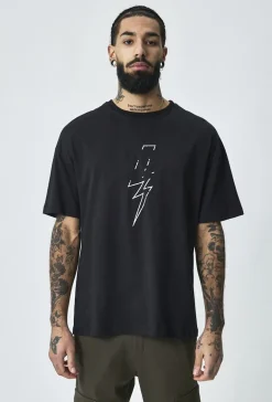 T-shirt oversize imprimé rock n roll