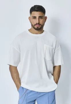 T-shirt oversize plissé