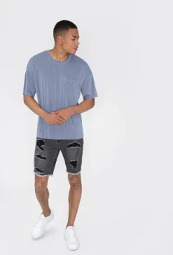 T-shirt oversize plissé