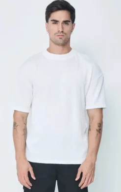 T-shirt plissé uni