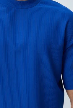 T-shirt plissé uni oversize