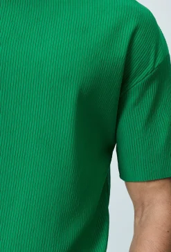 T-shirt plissé uni oversize