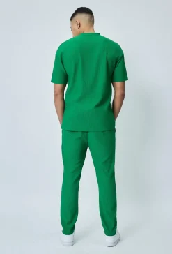 T-shirt plissé uni oversize