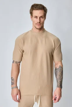 T-shirt plissé uni oversize