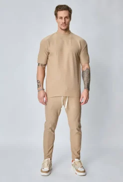 T-shirt plissé uni oversize
