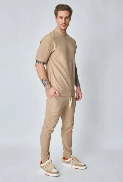 T-shirt plissé uni oversize