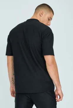 T-shirt plissé uni oversize