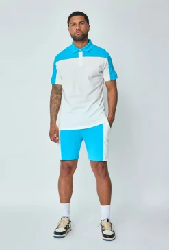 T-shirt polo contrasté