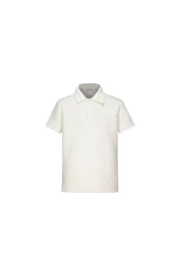 T-shirt polo damier relief