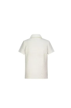 T-shirt polo damier relief