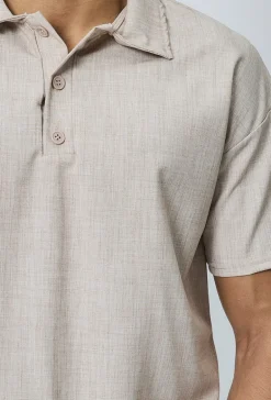 T-shirt polo toile décontracté