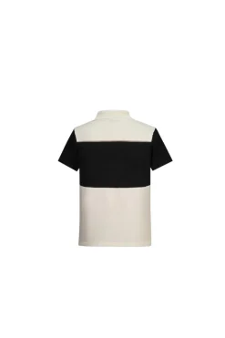 T-shirt polo zippé maille piquée