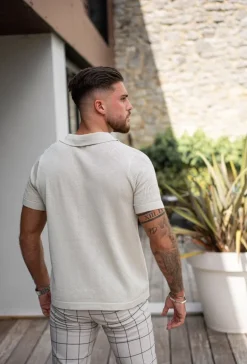 T-shirt polo zippé maille piquée