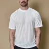 T-shirt rayé uni oversize