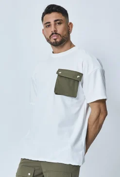 T-shirt sorona oversize avec poches à rabat