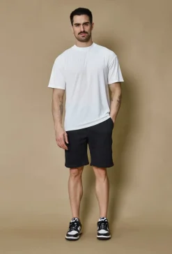 T-shirt uni à rayures oversize
