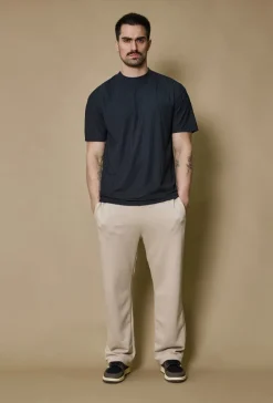 T-shirt uni à rayures oversize