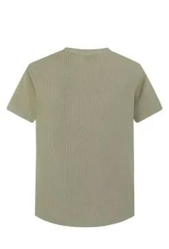 T-shirt uni en maille manches courtes