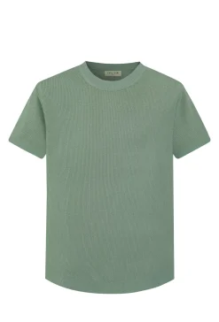 T-shirt uni en maille manches courtes