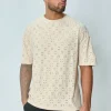 T-shirt uni oversized troué