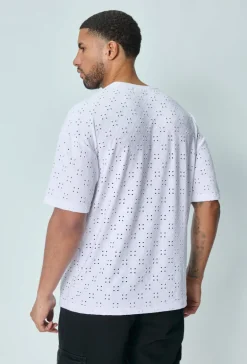 T-shirt uni oversized troué