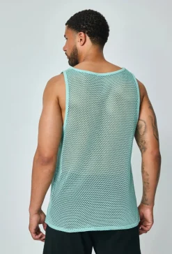 T-shirt uni sans manches trouée courtes