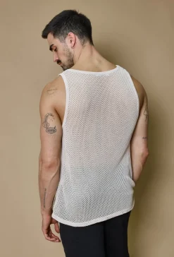 T-shirt uni sans manches trouée courtes