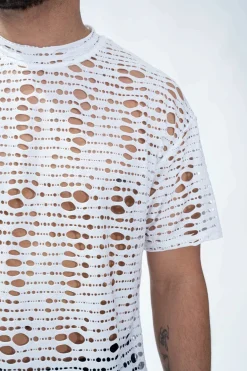 T-shirt uni évidé