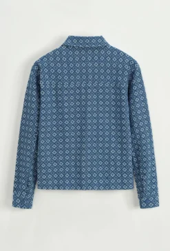 Veste à col chemise avec des motifs reguliers