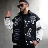 Veste americaine brodée avec col à revers