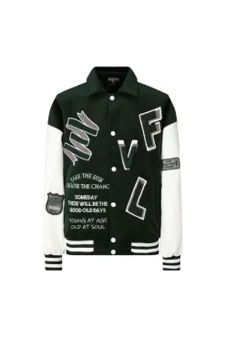 Veste americaine brodée avec col à revers
