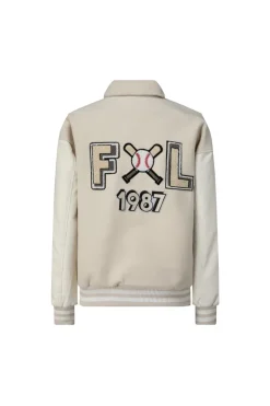 Veste americaine brodée avec col à revers