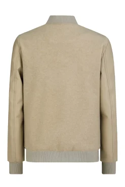 Veste avec manche simili cuire
