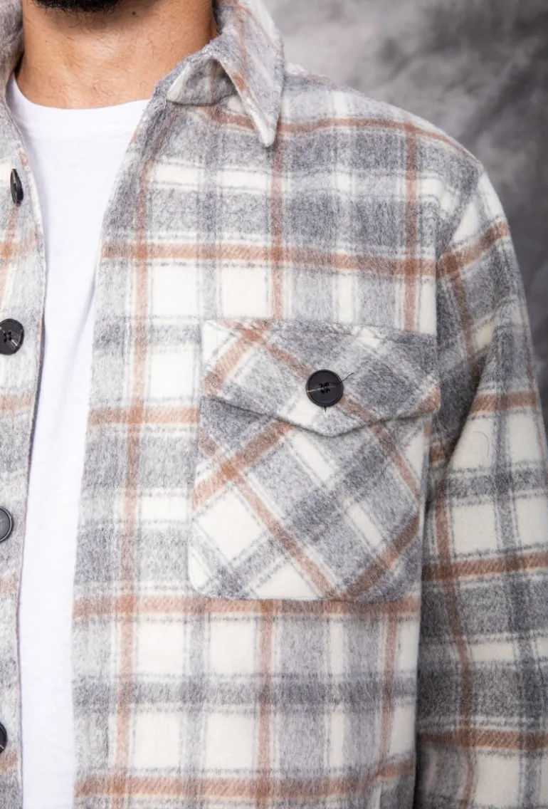 Veste avec motifs à carreaux