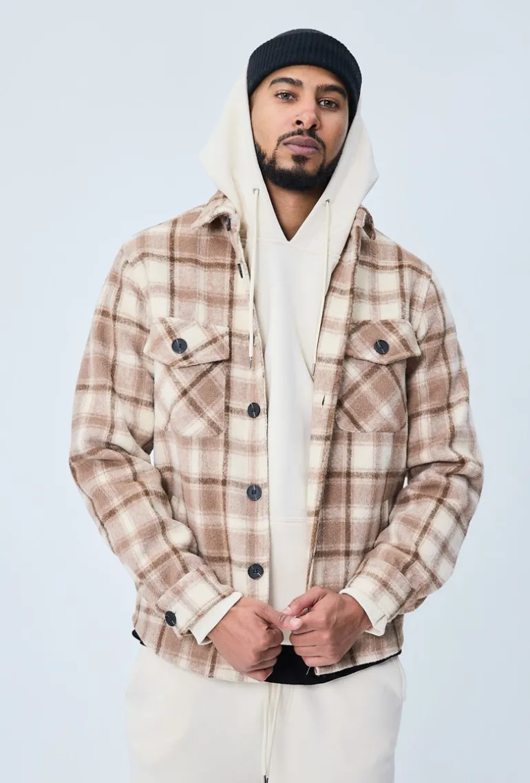 Veste avec motifs à carreaux