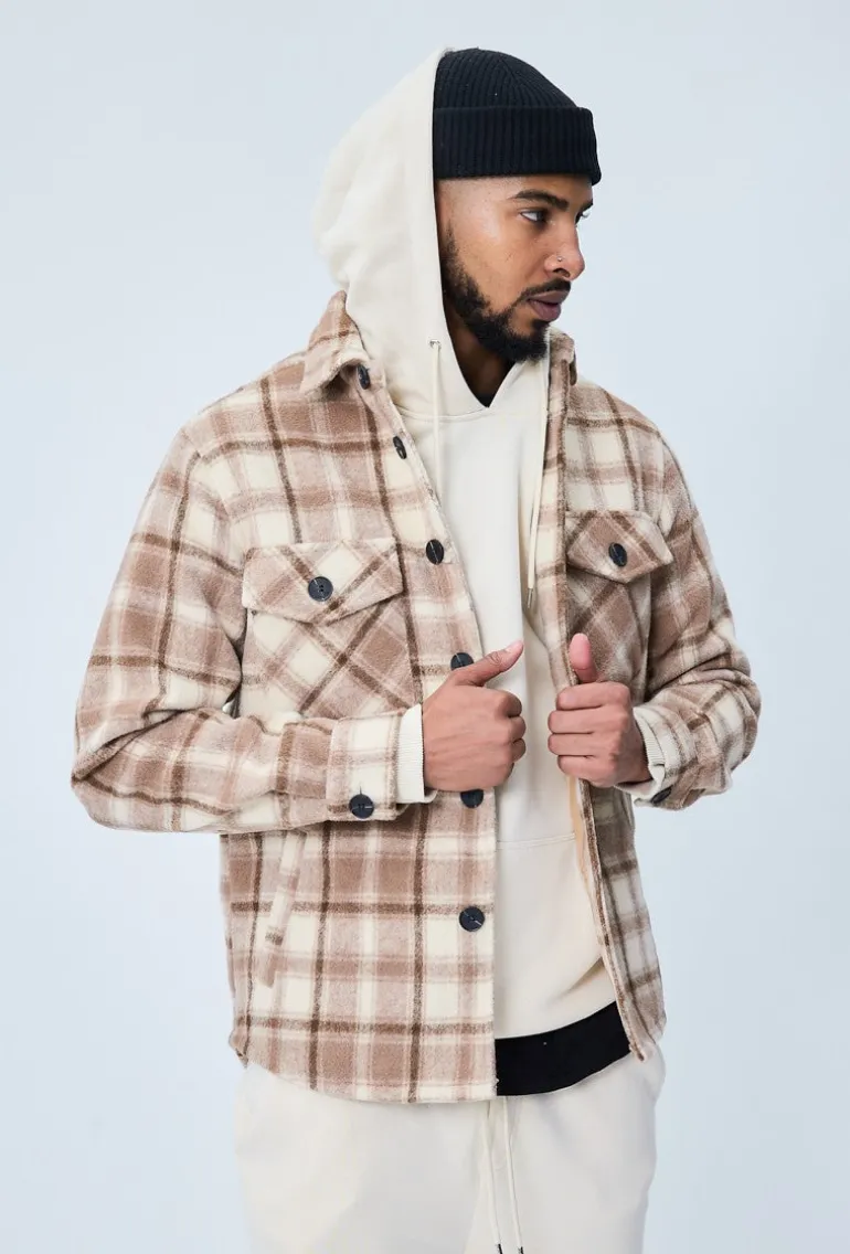 Veste avec motifs à carreaux