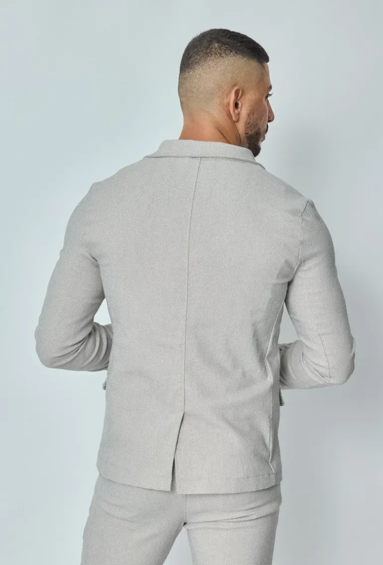 Veste blazer stretch à uni