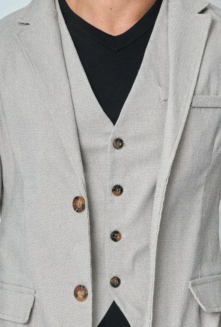 Veste blazer stretch à uni
